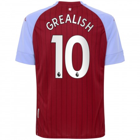 Fotballdrakt Aston Villa Jack Grealish 10 Hjemmetrøye 2020-2021 Kortermet
